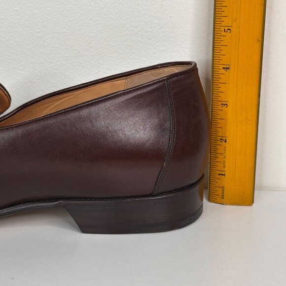 Dino Monti Sergio Brown Leather Tassel Loafers size 13-1/2 B Made in Italy main image 5